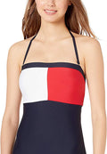 Tommy Hilfiger Logo Bandeau One-Piece Swimsuit, Size XS by Vanessa Jane