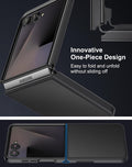 Matte Translucent Hard Back Case for Samsung Galaxy Z Flip 7 2025 with Soft TPU Bumper Black Frost by Merch Section