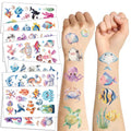 SBOBUY Ocean Animal Temporary Tattoos 10 Sheets Gold Cartoon Kids Party by Deal US