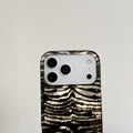 Glitter Leopard Print Case for iPhone 17 Pro Zebra Stripe Shockproof by Merch Section