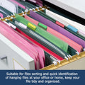 Tecreddy Hanging File Folder Tabs 60 Sets Multicolor 2" Clear Plastic Labels by Deal US