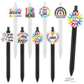 Epakh 24 Pcs Cancer Awareness Ribbon Ballpoint Pens Black Ink White Black by Deal US