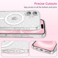 Magnetic Case for iPhone 17 6.3" with Polka Dot White Dot Clear by Merch Section