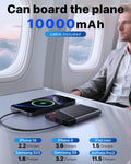 Power Bank, 10000Mah 22.5W Pd Fast Charging Powerbank With Built-In Usb