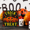 Hijie Halloween Wooden Pumpkin Sign Spooky Home Decor 5x5 Inches TREAT by Deal US