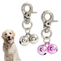 Waziaqoc 2 PCS Bells for Cat Collars, Dog Pendant Bells, Pet Jingle Bells Training Charm Pendant Jewelry Accessories for Dog Cat Collar Necklace (Silver, Pink)