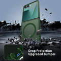 Magnetic Dual-Layer Shockproof Case for Samsung Galaxy Z Flip 7 Green by Merch Section