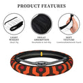 Overlook Hotel Carpet Steering Wheel Cover Universal 15 inch Black by Deal US
