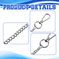 SynHHergyx 2 Pcs Pant Chain for Men Jean Chains for Men Metal Silver Wallet Chain Pocket Belt Chains Unisex Wallet Holder Streetwear Hip Hop Punk Accessory