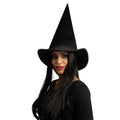 Spooktacular Creations Halloween Black Witch Hat Soft Satin Costume Accessory by Deal US