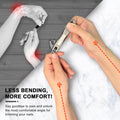 ILLFER Toe Nail Clippers 360° Rotating Long Handle Gold Stainless Steel by Deal US