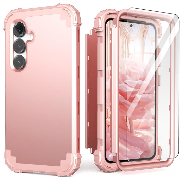 S26 5G Case | Hybrid 3-in-1 Shockproof & Screen Protector | Heavy-Duty Protectio