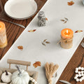 Artoid Mode Pumpkins Eucalyptus Table Runner 13x36 Inch Beige 210 GSM by Deal US