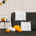 RBQXNW Halloween Pillow Covers 18x18 White Cat Ghost Set of 2 Plush by Deal US