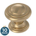 Franklin Brass Matte Black Cabinet Knobs 1-1/8" Round 10-Pack Simple Double Ring by Deal US