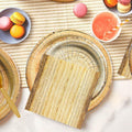 Generic Rustic Wood Grain Party Supplies 69pcs Plates Napkins Tablecloth Cutlery by Deal US