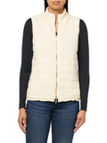 MULTIPLES Women's Plus Size Thru Collar Zip Pocket Quilted Vest, Winter White. by Deal US