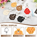 Rinelavie 6PCS Dog Hair Storage Keychain & Refillable Tweezers,Pet Paw Shaped Leather-Keychain,Pet-Hair-Keychain Fur Keepsake Keychains,for Collecting Cat and Dog-Hair-pet Memorial Gifts