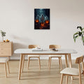 Gothic Halloween Ghost Pumpkin Wall Art Canvas Painting Framed 12x16 by Deal US