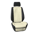 FH Group Car Seat Cushion Faux Leather Airbag Compatible Universal Beige by Deal US