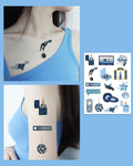 Onogola Party Glitter Temporary Tattoos Lucky Number 13 Stickers ST02 by Deal US
