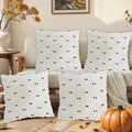 yaenoei Halloween Ghost Pillow Covers 18x18 Beige Set of 2 by Deal US