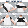 OFISKY Adjustable Posture Corrector Back Brace Pain Relief Black Size L by Deal US