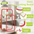 HORIBND Glass Cutting Board Set 2pcs Clear 15x10 Non-Slip Dishwasher Safe by Deal US