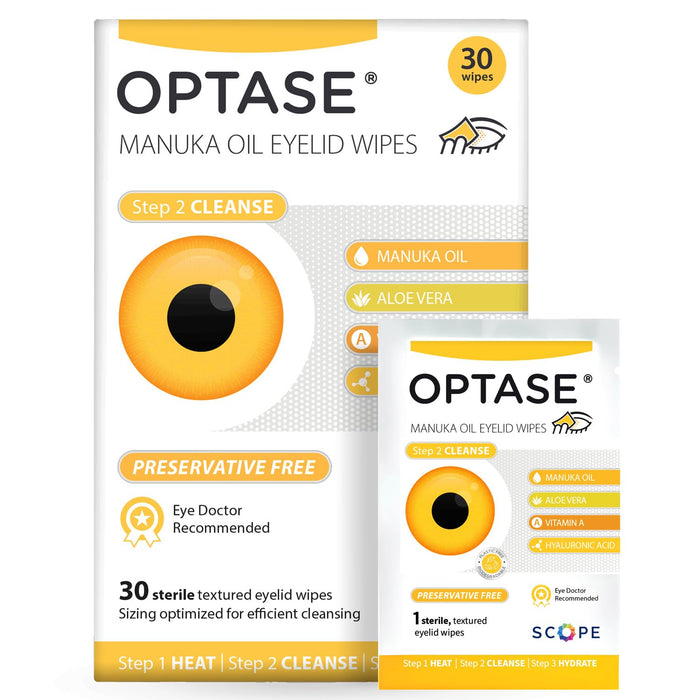 OPTASE Manuka Oil Eyelid Wipes 30 Preservative by Pasteur Pharmacy