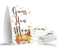 Pazag How Many Candy Guessing Game Thanksgiving Party 1 Sign 50 Cards Orange by Deal US