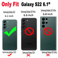 for Galaxy S22 5G Case 6.1",Cute Crystal Clear Floral Shell Pattern Design for G