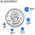 Blinginbox 1500pcs 5mm AB Resin Flatback Rhinestones Round Non-Hotfix Sapphire by Deal US