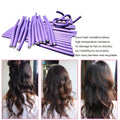 Foam Hair Rollers 10 Pack — No-Heat Curling Rods for Long & Short Hair, Purple