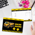 XIAOPNN Construction Birthday Party Invitation Boys, 30 Cards With 30 Envelopes by Deal US