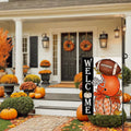 Decorhua Fall Garden Flag Burlap 12x18 Double Sided Football Pumpkin Orange by Deal US