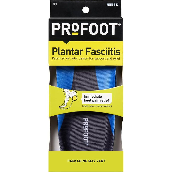 PROFOOT® Plantar Fasciitis Orthotic Insoles for Men - Sizes 8-13 (1 Pair) by Pasteur Pharmacy
