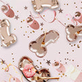 HQKJGSYX 10 PCS Disposable Glitter Party Plates Rose Gold Geometric Modern by Deal US