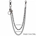 SISICHIC Pants Jean Chain Belt: Heavy Wallet Pocket Chain, Cool Streetwear Goth Punk Grunge Skeleton emo Rockstar Pirate Accessories - Black Skull Anchor
