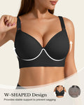 QDN Supportive Push Up Strapless Bra Black Size 42C by Deal US