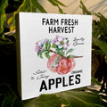 ENGVZ Apple Decor Wooden Box Sign Rustic Farmhouse Kitchen Bathroom 1x4x6in by Deal US