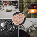 Biyrly Stainless Steel Round Keyrings 12 Pack Silver 28mm Flat Split Rings by Deal US