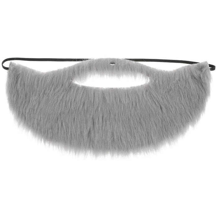 Lusofie Grey Fake Beard Elastic Realistic Costume Facial Hair for Role Play by Deal US