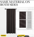 NiceTown Blackout Rod Pocket Curtain Single Panel With Integrated Tiebacks by Vanessa Jane