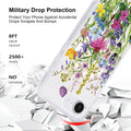 Cute Flower Clear Case for iPhone 16e & 17e Green Floral Pattern by Merch Section