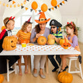 Frienda Fall Ghost Pumpkin Table Runner Ivory Plush 13x72 Inch by Deal US