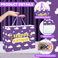 Purple Cloud Birthday Gift Bag with Card & Tissue Party Baby Shower Decorations by Deal US