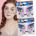 Totelux Cat Face Glitter Tattoos Stickers Temporary Tattoo 2Pcs by Deal US