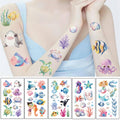 SBOBUY Ocean Animal Temporary Tattoos 10 Sheets Gold Cartoon Kids Party by Deal US