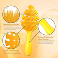 CANDYBRUSH Hair Brush Vented Leaf Form Soft TPEE Mango Scented Orange Large by Deal US