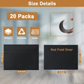 Silunkia Black Blank Greeting Cards 4x6 Heavyweight Flat Cardstock 20 Pack by Deal US